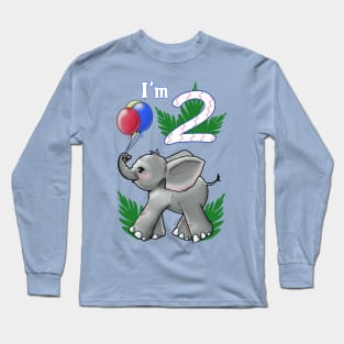 Elephant birthday shirt Long Sleeve T-Shirt